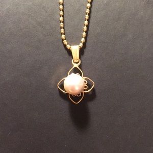 Vintage antique pearl GF necklace
